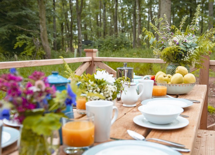 Escape to a serene cabin offering sweeping woodland and fellside views